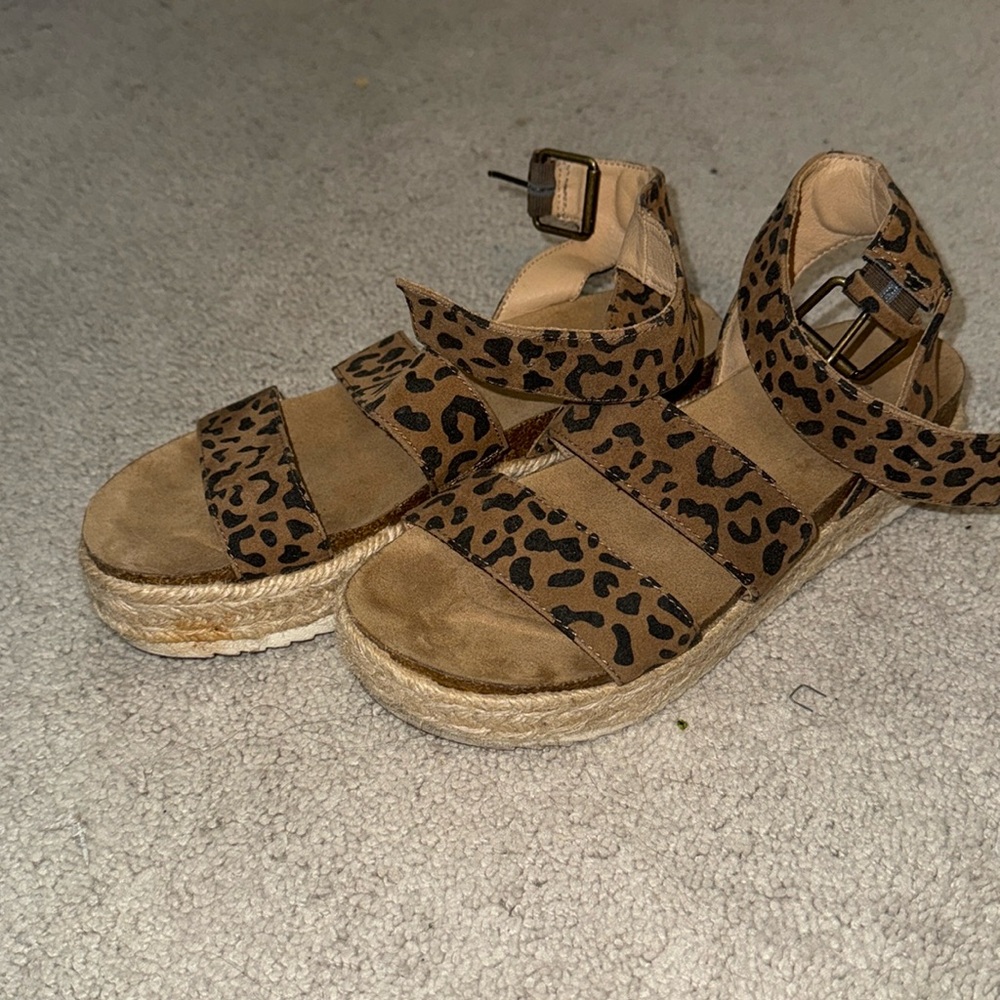 Leopard Platform Sandals